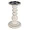 8 Pack: 8" Whitewashed Wood Carved Pillar Candle Holder by Ashland®